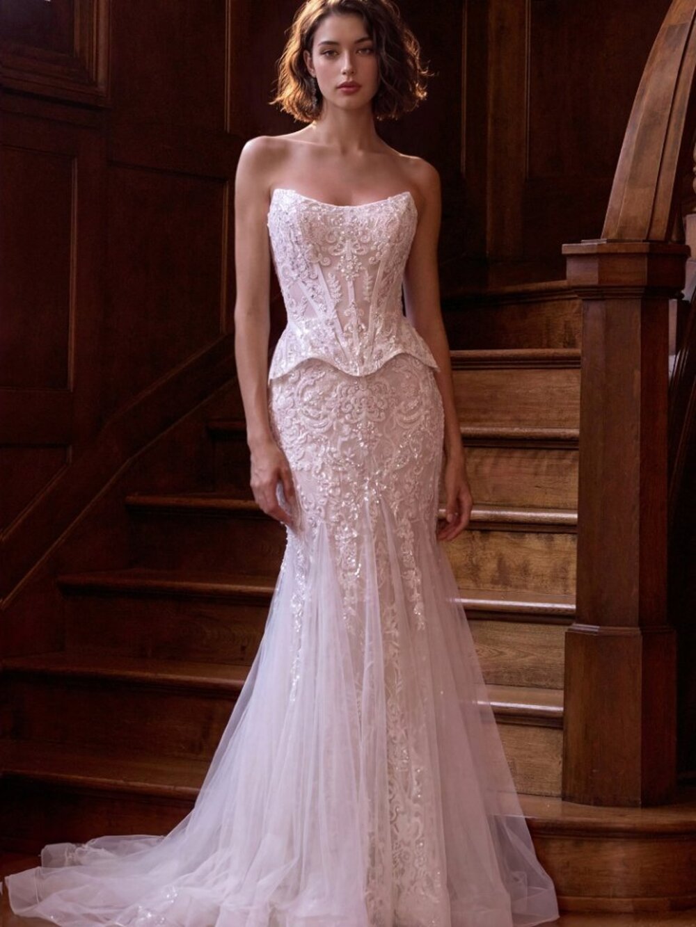 NEW OFF WHITE Evening Gown Floor Length Formal Elegant Stunning WL091